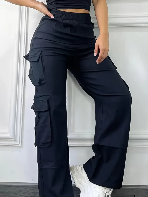 Pantalon cargo surpiqûres